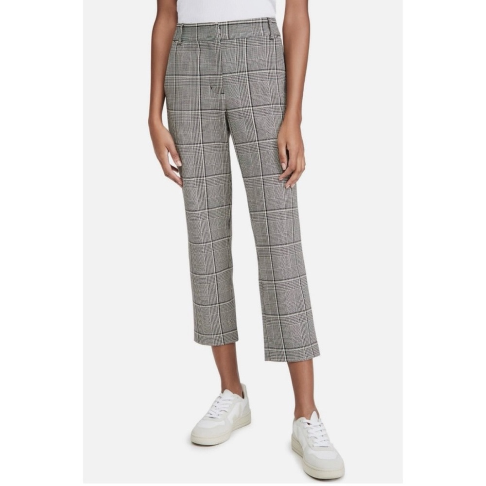 VELVET by GRAHAM & SPENCER Abigail Glen Plaid Trousers in Black and White Size 4